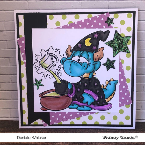 Wizard Dragon - Digital Stamp - Whimsy Stamps