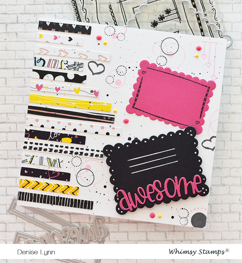 **NEW Simple Sentiment Strips Die Set - Whimsy Stamps