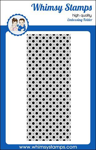 Slimline Embossing Folder - Diagonal Dots - Whimsy Stamps