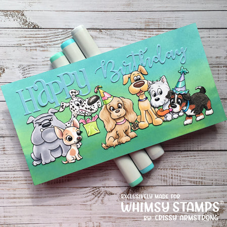 Doggie Birthday Party Clear Stamps - Whimsy Stamps