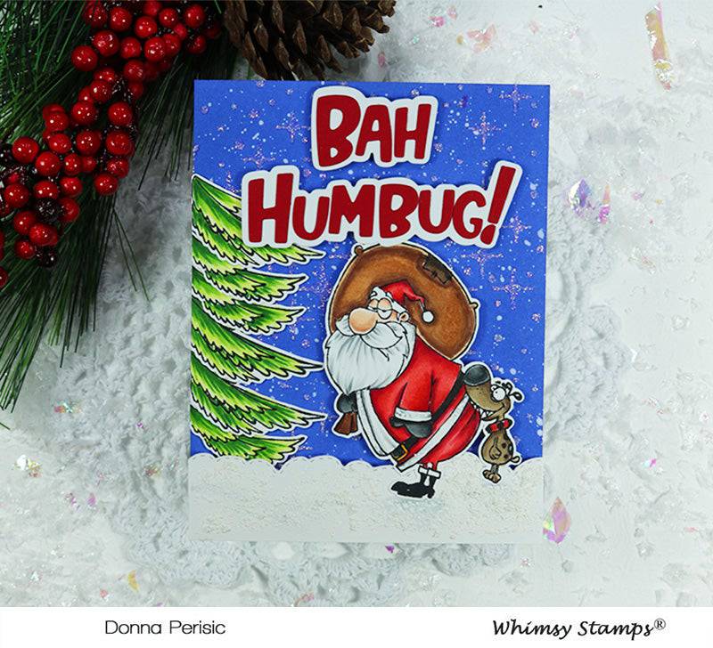 Bah Humbug! Word and Shadow Die Set - Whimsy Stamps