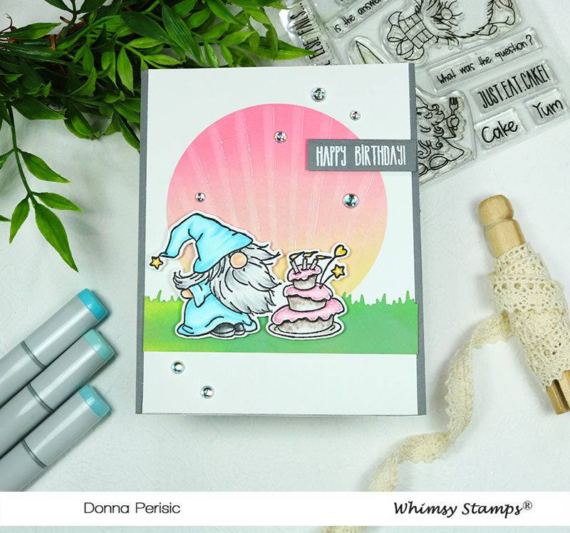 Gnome Birthdays Clear Stamps - Whimsy Stamps