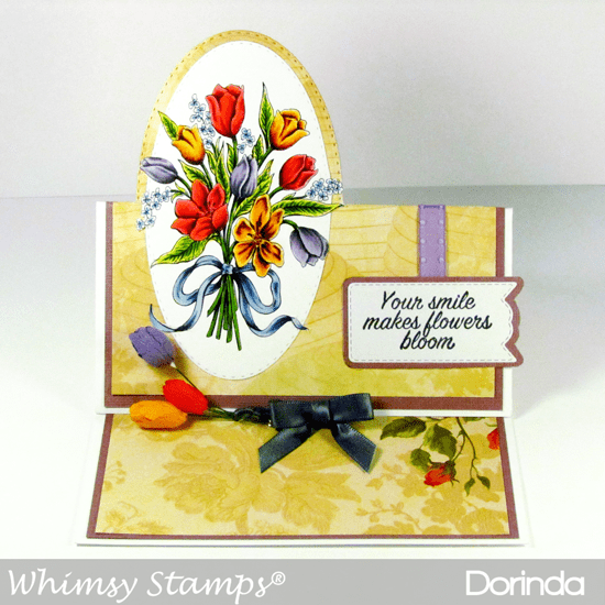 Bouquet Rubber Cling Stamp - Whimsy Stamps