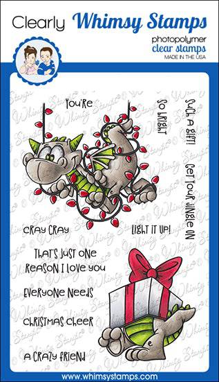 Dragon Christmas Cheer Clear Stamps - Whimsy Stamps