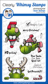 **NEW Dragon Holiday Peekers Clear Stamps - Whimsy Stamps