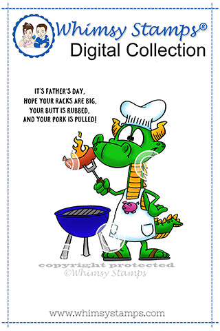 Dudley BBQ - Digital Stamp - Whimsy Stamps