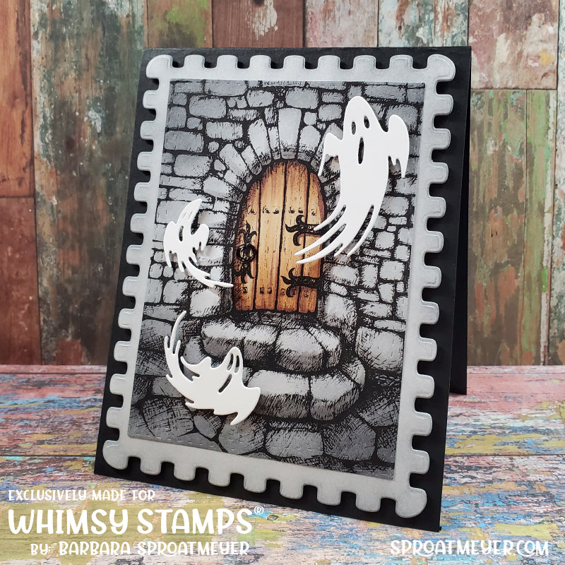 **NEW Dungeon Door Rubber Cling Stamp - Whimsy Stamps