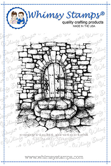 Dungeon Door Rubber Cling Stamp | Whimsy Stamps