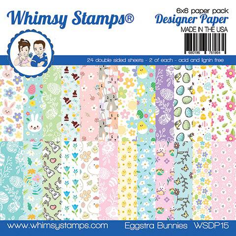 6x6 Paper Pack - Eggstra Bunnies - Whimsy Stamps