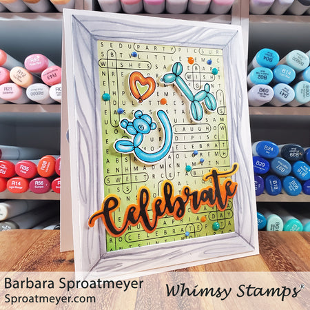 Word Search Birthdays - Digital Stamp - Whimsy Stamps