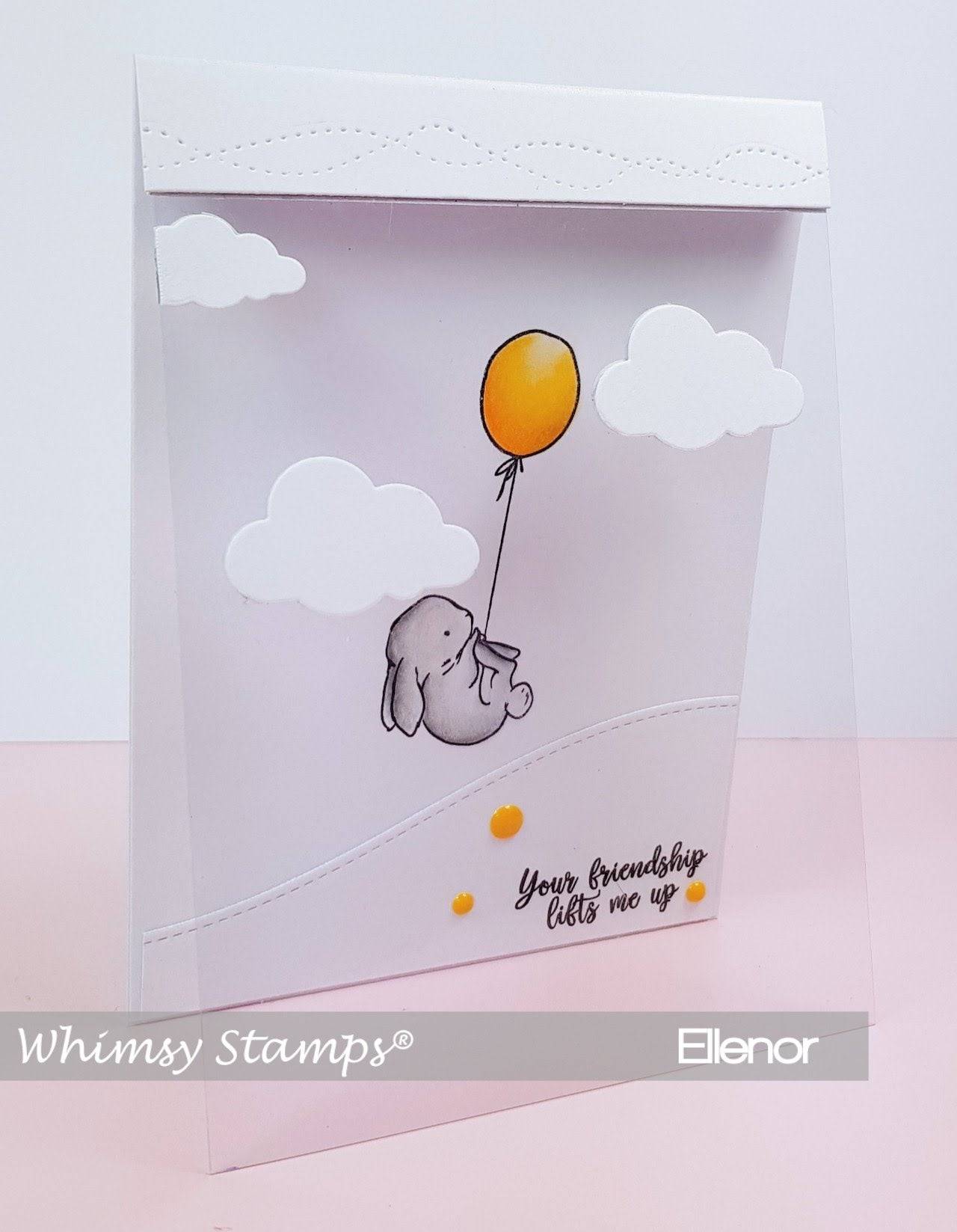 Bunny Balloons Clear Stamps - Whimsy Stamps