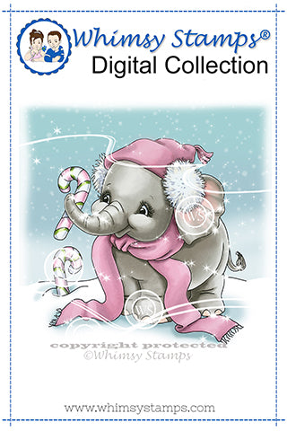 Ellie's Candy Canes - Digital Stamp - Whimsy Stamps