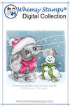Ellie's Snowman - Digital Stamp - Whimsy Stamps