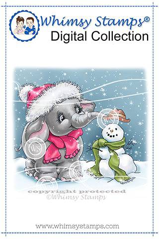 Ellie's Snowman - Digital Stamp - Whimsy Stamps