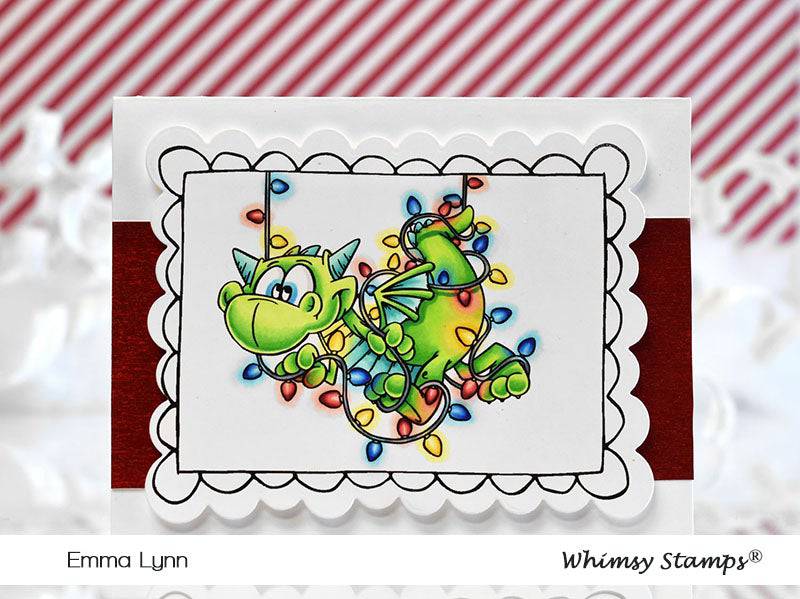 Dragon Christmas Cheer Clear Stamps - Whimsy Stamps