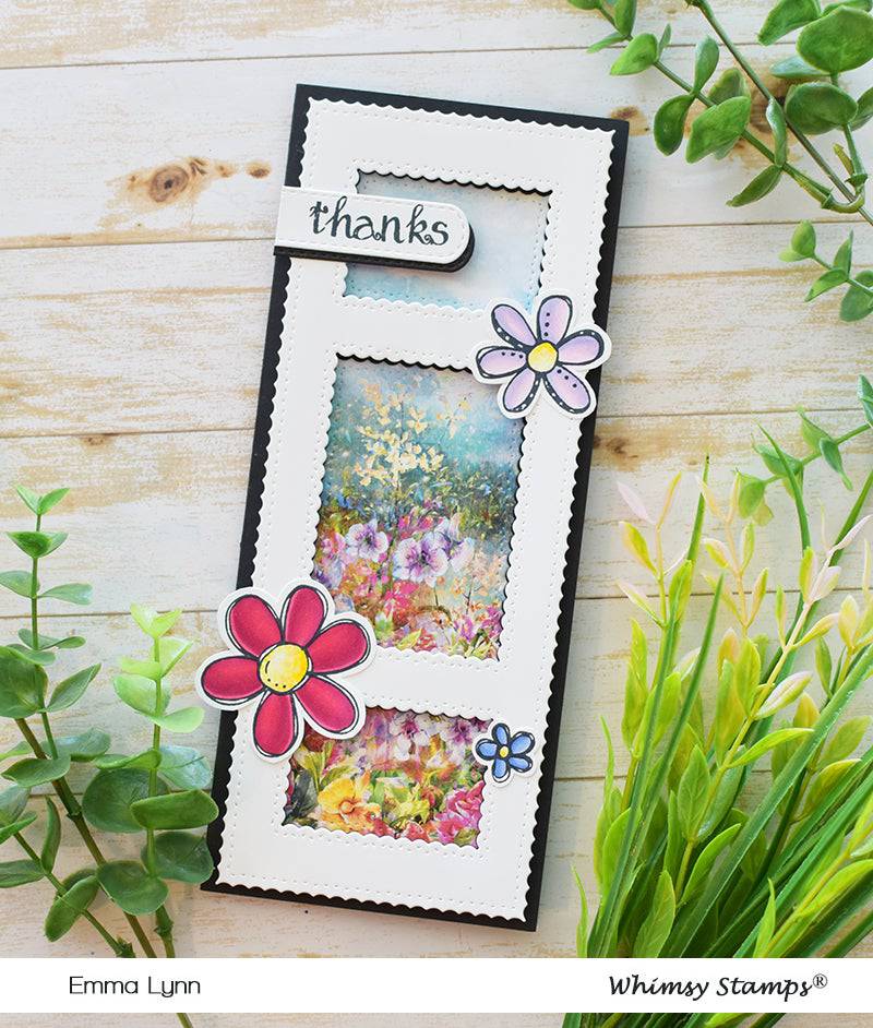 Slimline Scenic Window Die - Whimsy Stamps