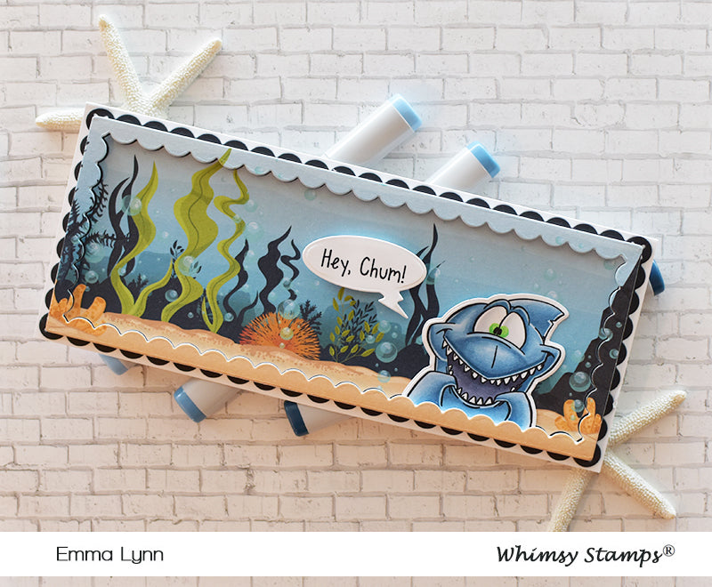 **NEW Lookin' Shark Clear Stamps - Whimsy Stamps