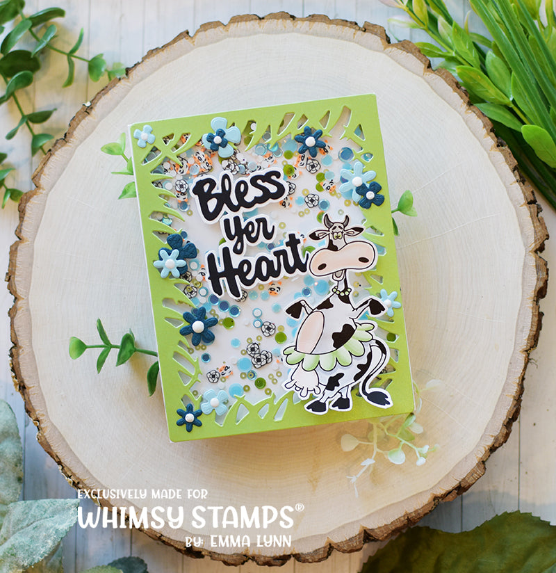 **NEW Southern Cow Bell Clear Stamps - Whimsy Stamps