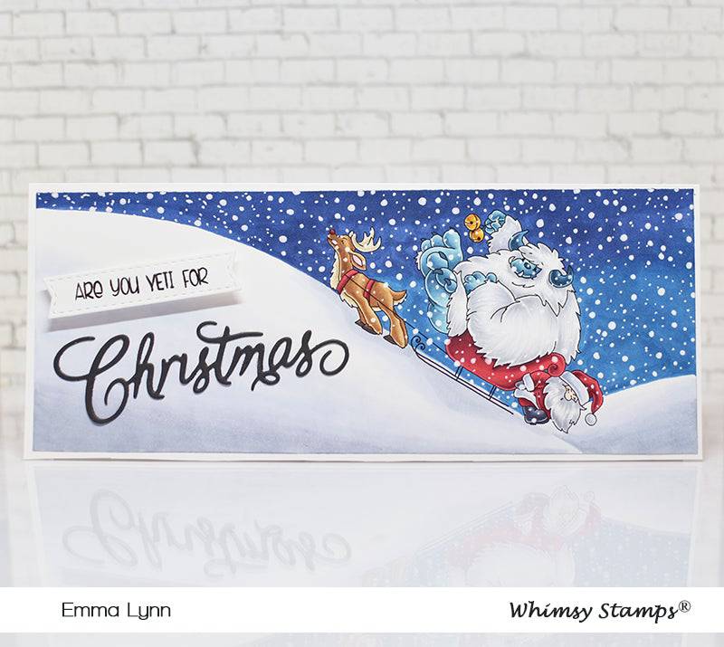 Yeti for Christmas Clear Stamps - Whimsy Stamps