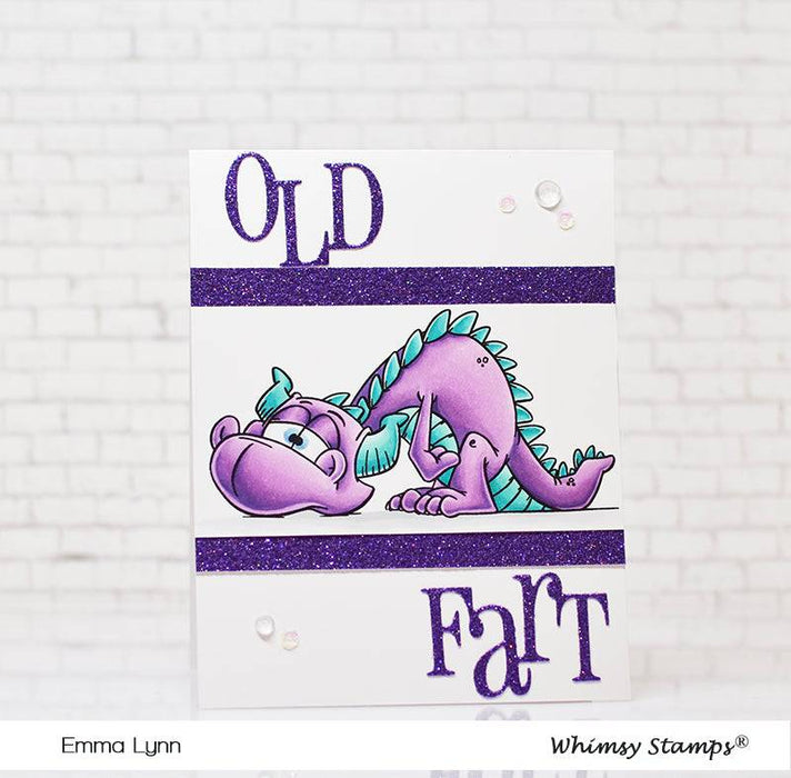 Draggin' Dragon - Digital Stamp - Whimsy Stamps