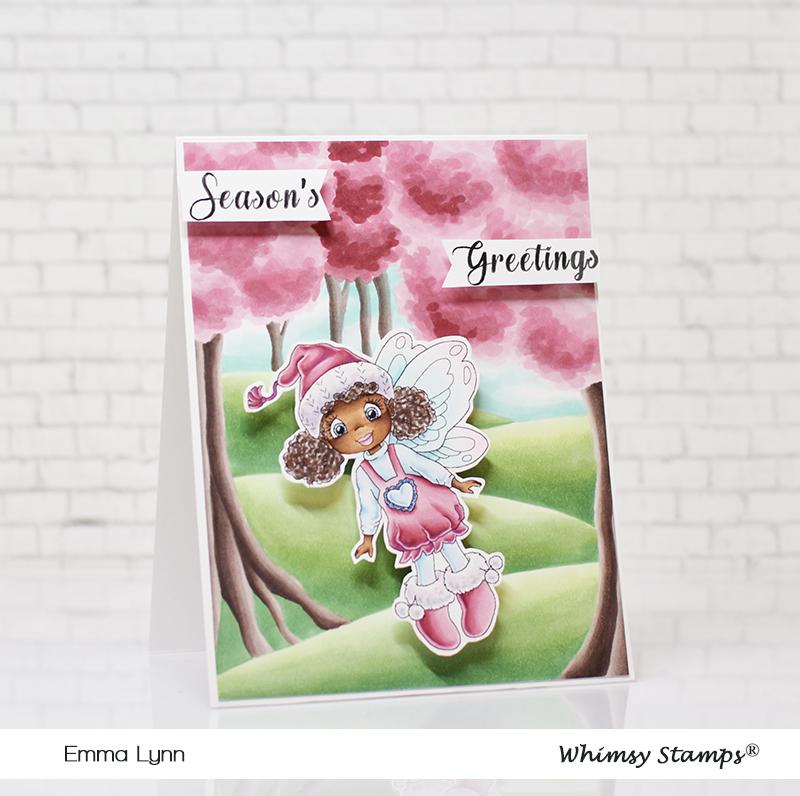 Fairy Grace Rubber Cling Stamp - Whimsy Stamps