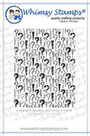Exclamation Background Rubber Cling Stamp - Whimsy Stamps