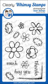 **NEW FaDoodle Flowers Clear Stamps - Whimsy Stamps