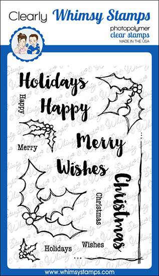 FaDoodle Holly Clear Stamps - Whimsy Stamps