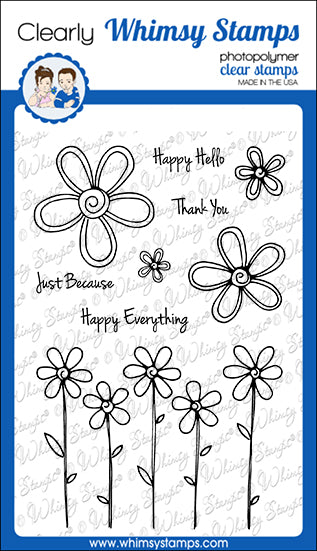 **NEW FaDoodle Blooms Clear Stamps - Whimsy Stamps