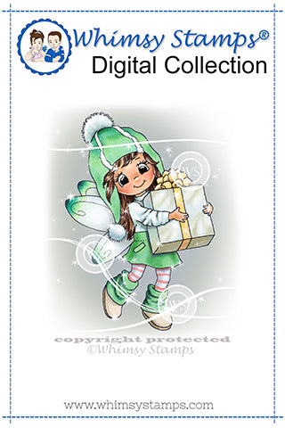 Fairy Thoughtful - Digital Stamp - Whimsy Stamps