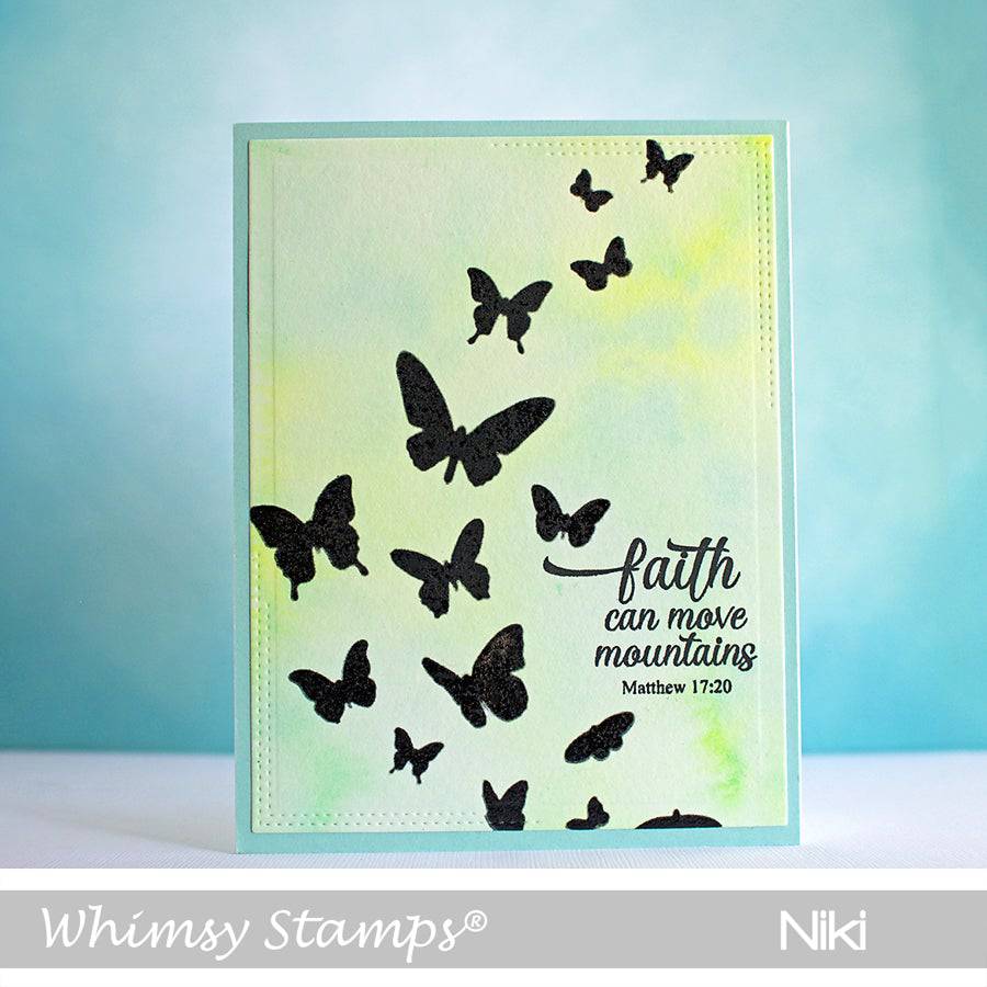 Stained Glass Scripture Sentiments Clear Stamps - Whimsy Stamps