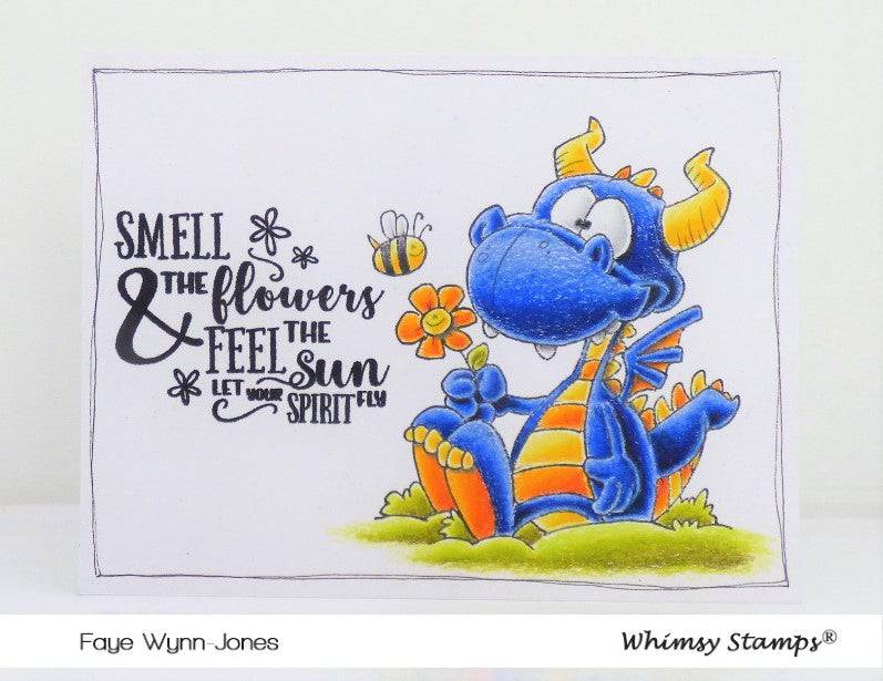 Beaucoup Bouquet Sentiments Clear Stamps - Whimsy Stamps