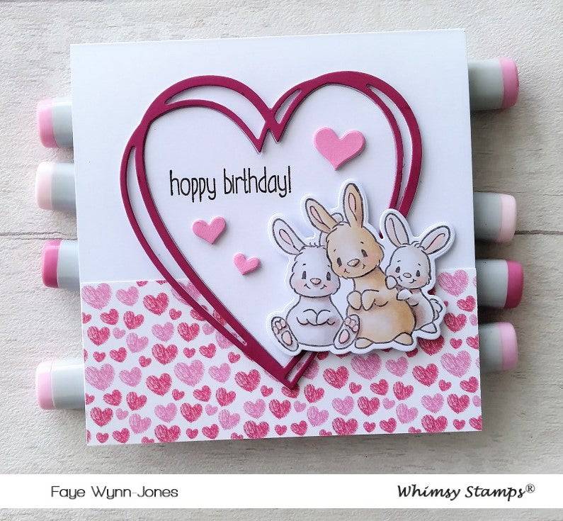 Connected Hearts Frame Die - Whimsy Stamps