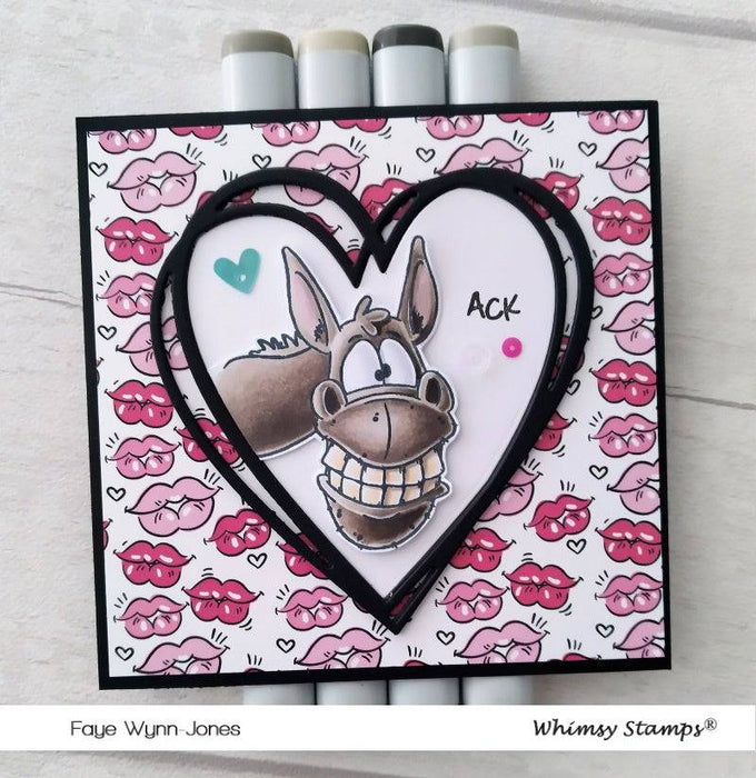 Connected Hearts Frame Die - Whimsy Stamps