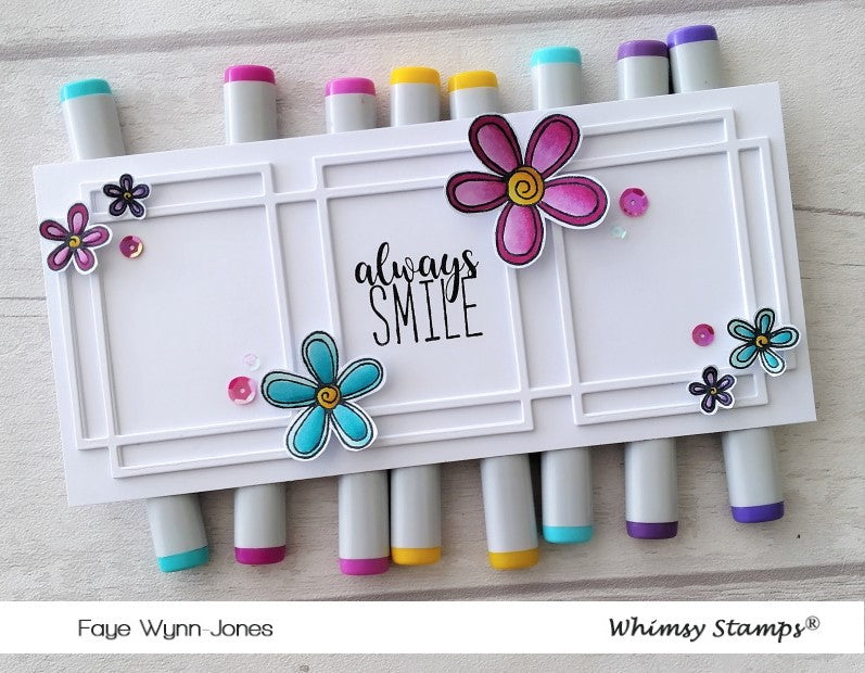 **NEW Slimline Connected Rectangles Die - Whimsy Stamps