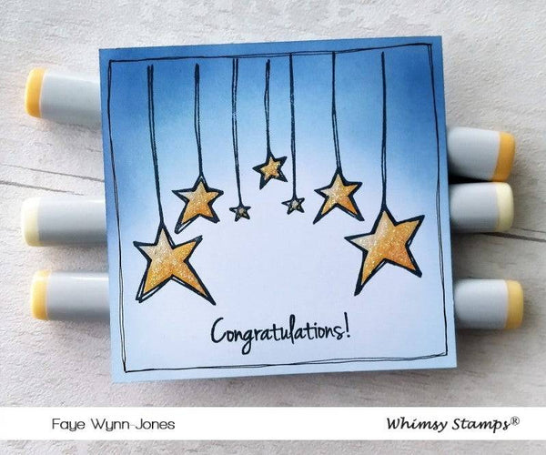 FaDoodle Stars Clear Stamps - Whimsy Stamps