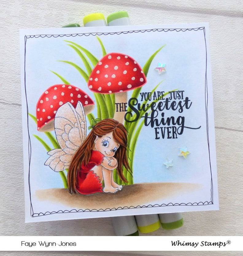 Beaucoup Bouquet Sentiments Clear Stamps - Whimsy Stamps