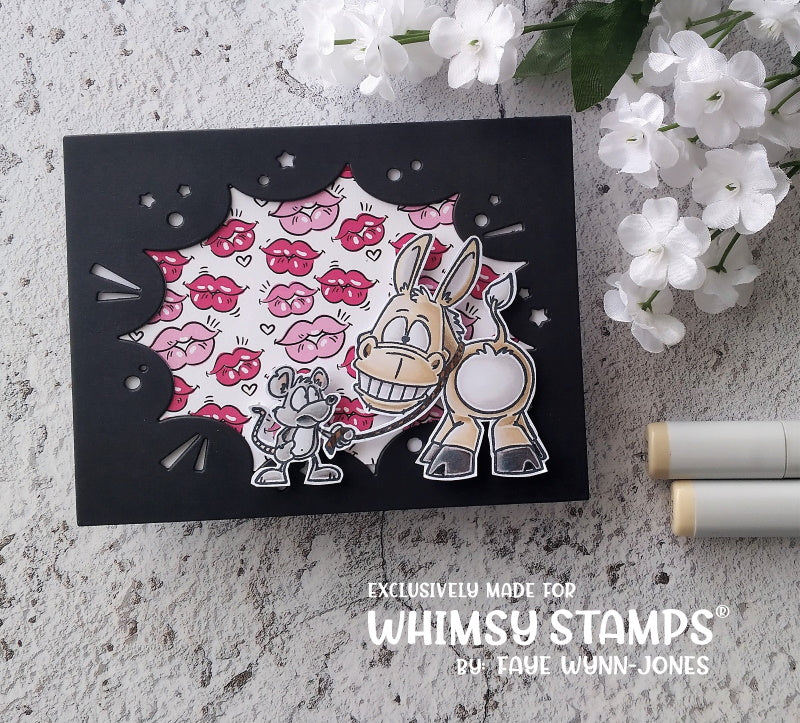 **NEW Kiss My Donkey Clear Stamps - Whimsy Stamps