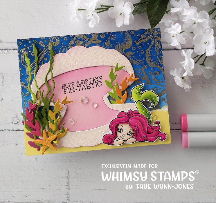 **NEW Mermaid Moments Sentiments Clear Stamps - Whimsy Stamps