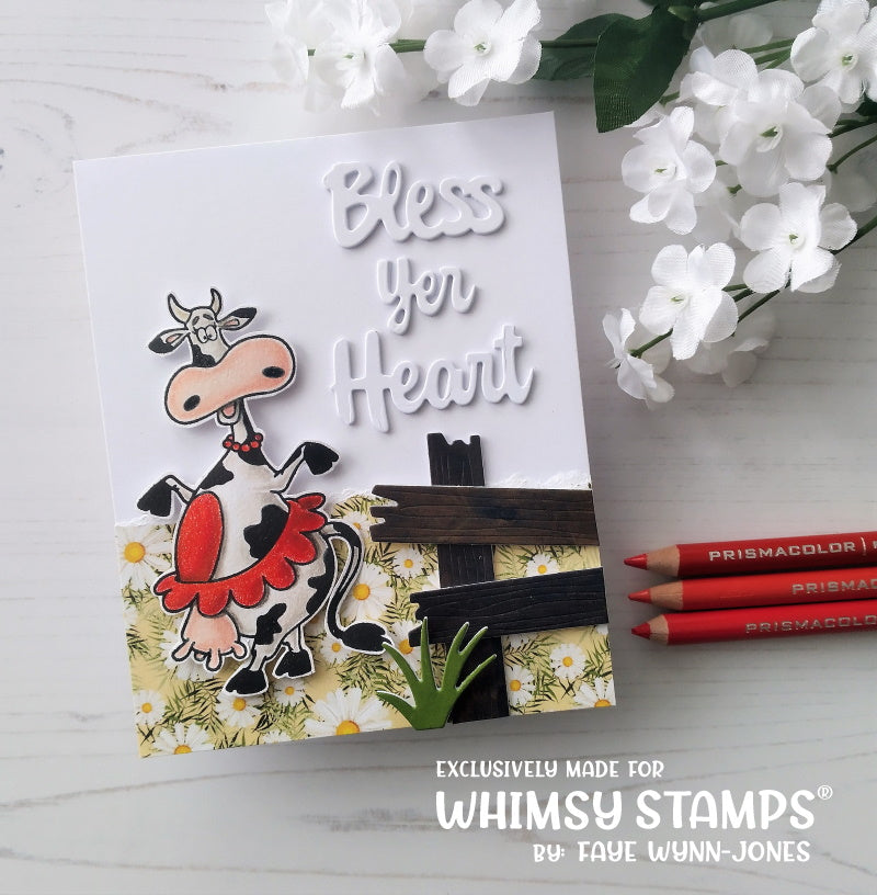 **NEW Southern Cow Bell Clear Stamps - Whimsy Stamps