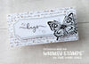 **NEW Vintage Script Background Rubber Cling Stamp - Whimsy Stamps