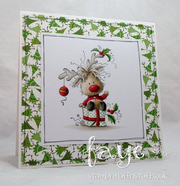 Rudolph Rubber Cling Stamp - Whimsy Stamps