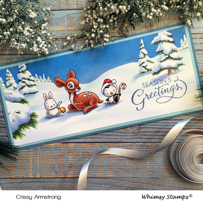 *NEW Christmas Deer Clear Stamps - Whimsy Stamps