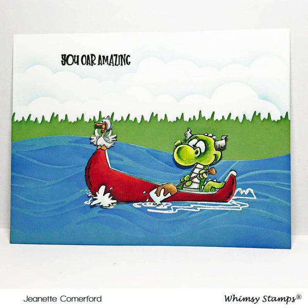 Fishing Dragons Clear Stamps - Whimsy Stamps