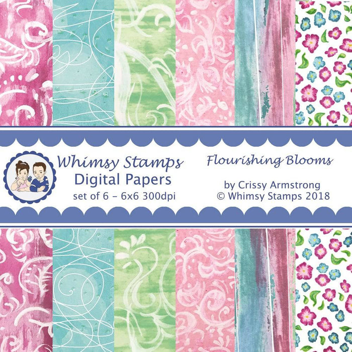 Flourishing Blooms - Digital Papers - Whimsy Stamps