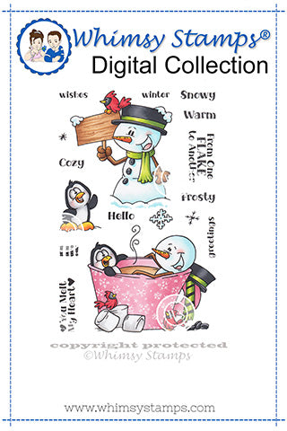 Frosty Wishes - Digital Stamp - Whimsy Stamps