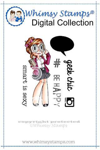 Geeky Gwen - Digital Stamp - Whimsy Stamps