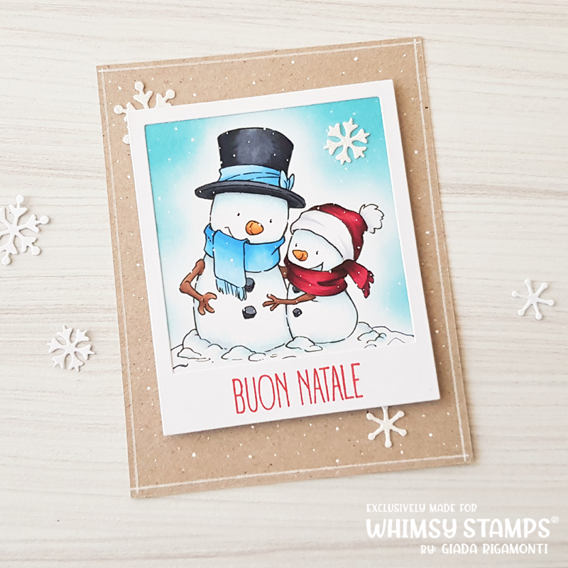 Snow Couple - Digital Stamp - Whimsy Stamps