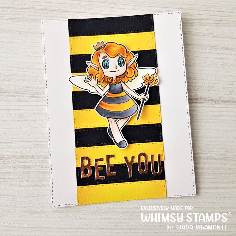 Bumblebee Fairy - Digital Stamp - Whimsy Stamps