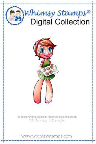 Gingerbread Kaylee - Digital Stamp - Whimsy Stamps